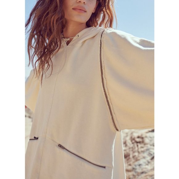 🎉LAST CHANCE🎉 NWT FP Movement Close Call Zip Hoodie / Brushed Sail - Picture 3 of 6